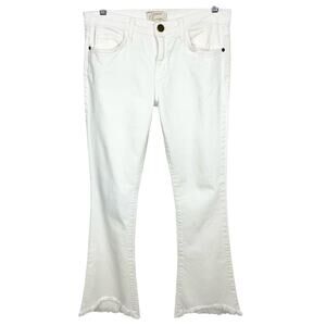 Current/Elliott Womens Flip Flop Denim Jeans Distressed Hem Relaxed Bootcut 26